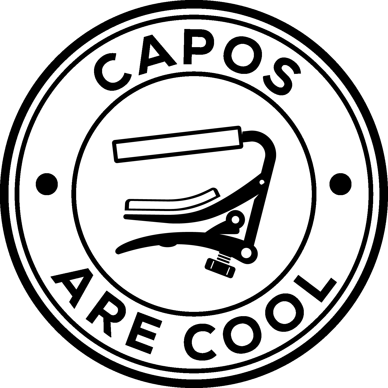 Capos Are Cool Decal - White 2.5 inch